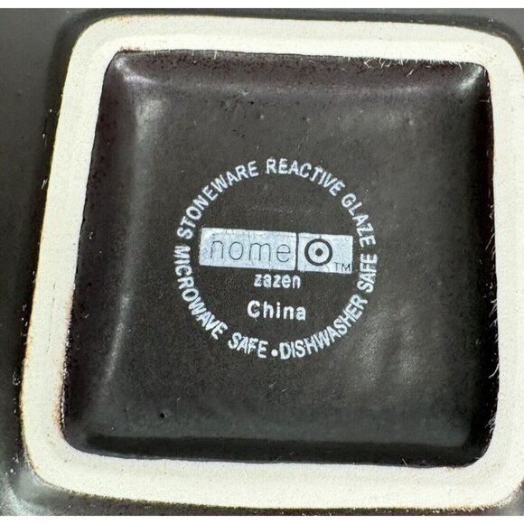 Home Target ZAZEN Reactive Crackled Turquoise Chocolate Out Dinner Plates Set 2 - Picture 6 of 16